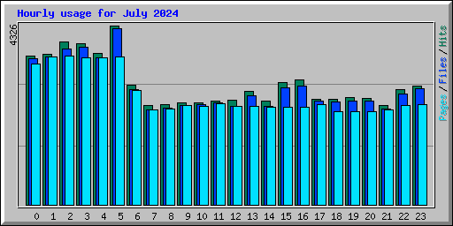 Hourly usage for July 2024