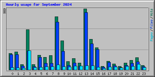 Hourly usage for September 2024