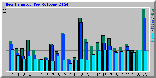 Hourly usage for October 2024