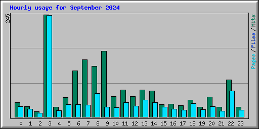 Hourly usage for September 2024